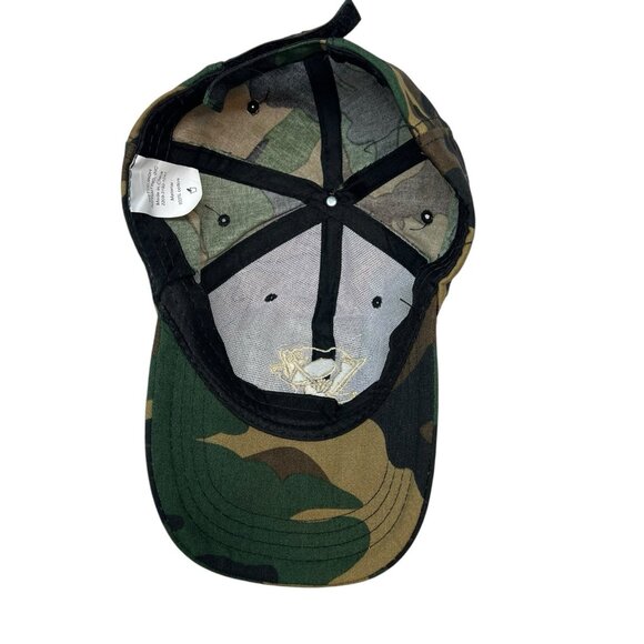 Pittsburgh Penguins Woodland Army Military Camo Camouflage Strapback Hat Cap - Picture 7 of 9